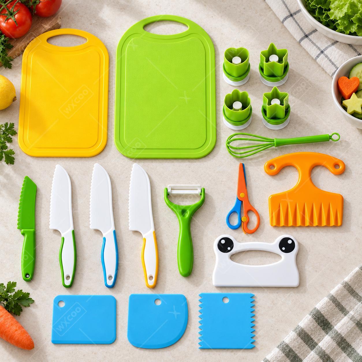 Kitchen Kids Baking Set - Conjunto de Facas de Plástico Seguras