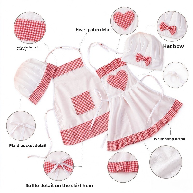 Kitchen Kids Baking Set - Conjunto de avental e chapéu de