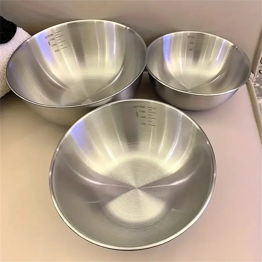 Baking Kitchen Set - Conjunto de Tigelas de Aço Inoxidável