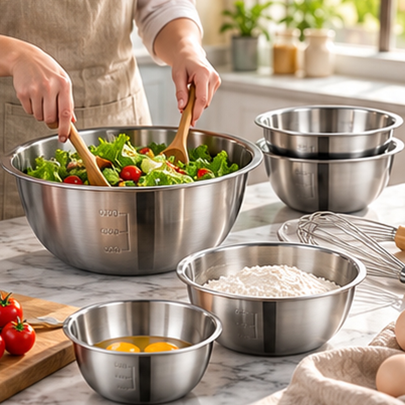 Conjunto de 5 tigelas de aço i - Baking Kitchen Set avaliação e preço