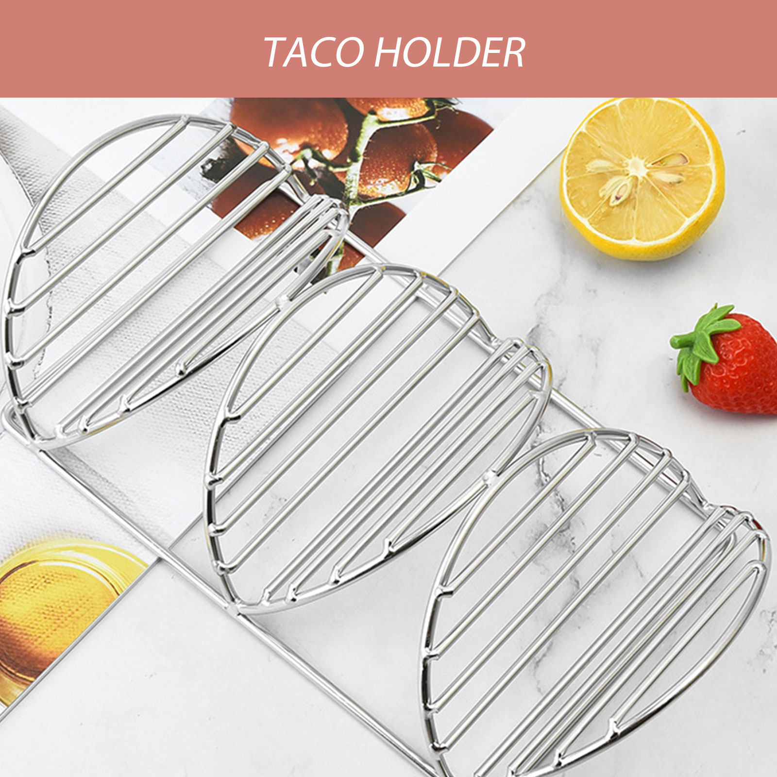 Suporte para tacos em aço inox - Kitchen Baking Rack avaliação e preço